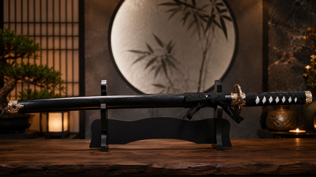 Golden brass katana